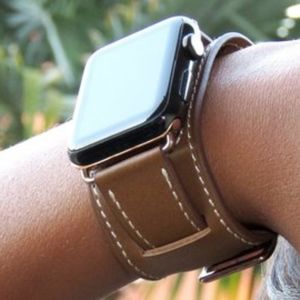 Women's Apple Watch Leather Band Light Brown